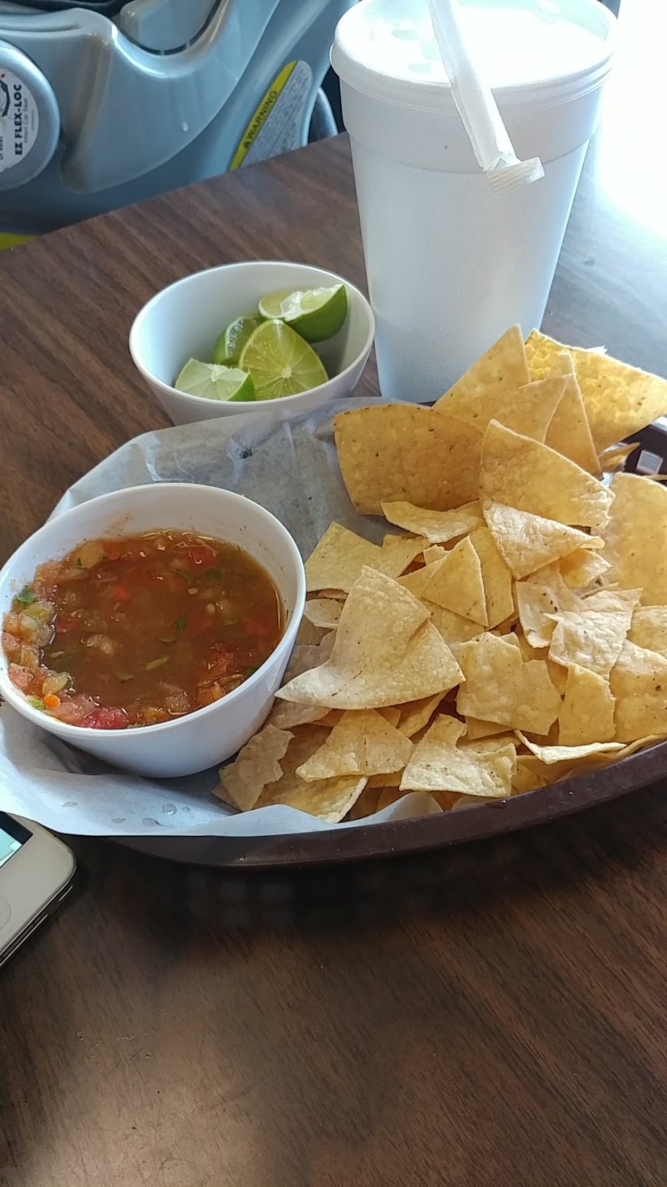 Ceviche tostadas and mojarra dishes listed.